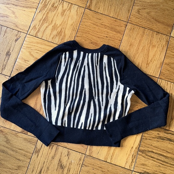 Lucky Brand wool zebra cardigan - Picture 5 of 6